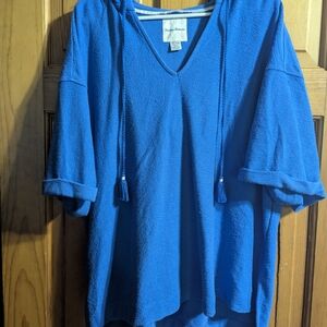 Tommy Bahama Royal Blue V-Neck Hoodie